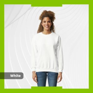 Gildan Heavy Blend Crewneck  -  White