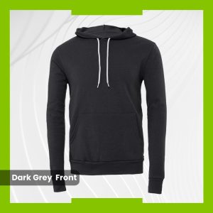 Bella+Canvas Fleece Hoodie - Dark Lavenderwith White Drawstring