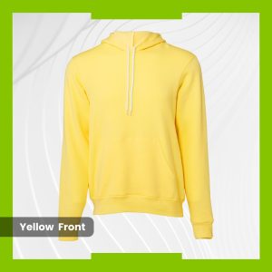 Bella+Canvas Fleece Hoodie -Yellow with White Drawstring