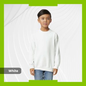 Gildan Youth Heavy Blend Crewneck - White