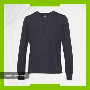 Bella+Canvas Youth Long Sleeve - Heather Navy