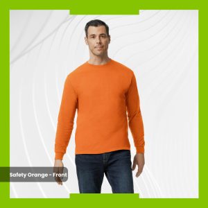 Gildan Heavy Cotton Long Sleeve - Safety Orange